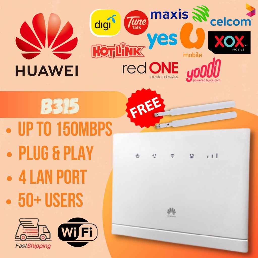 [100 BYPASS] HUAWEI B315 B315S607 MODIFIED CPE ROUTER 4G LTE MODEM