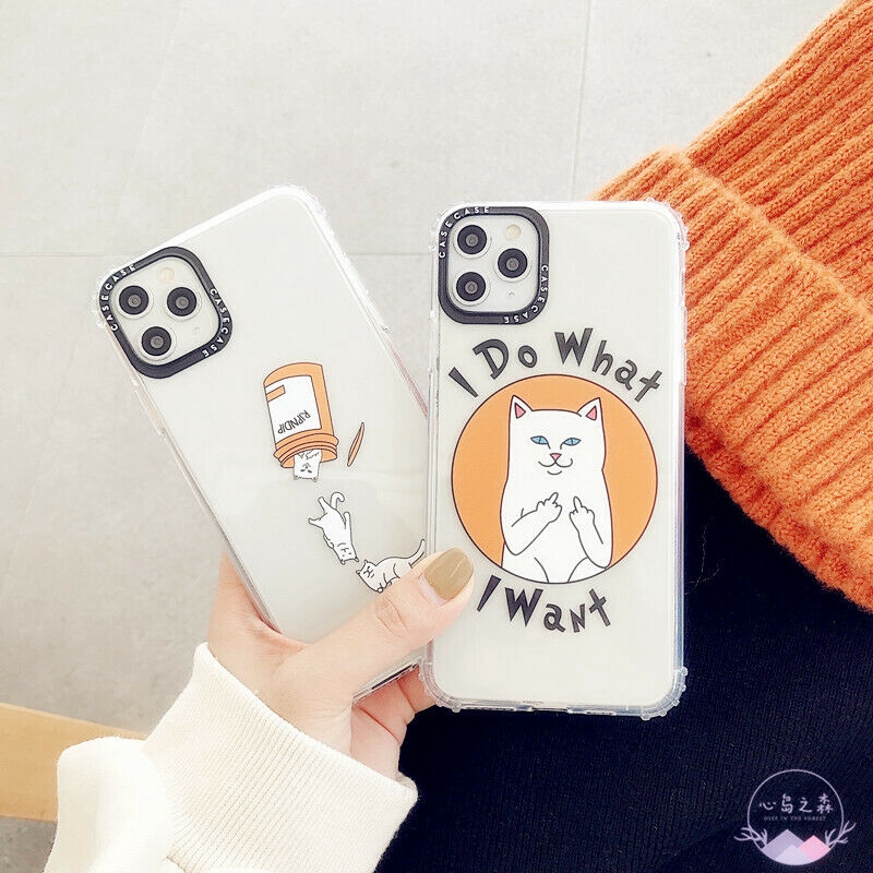 Iphone 11 Pro Max Ripndip Case Iphone 8 Plus Funny Lord Nermal Crystal Clear Xr Case Shockproof Iphone Xs Case Shopee Malaysia