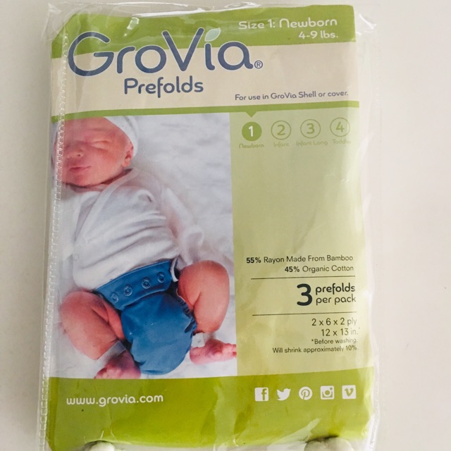 grovia bamboo prefolds