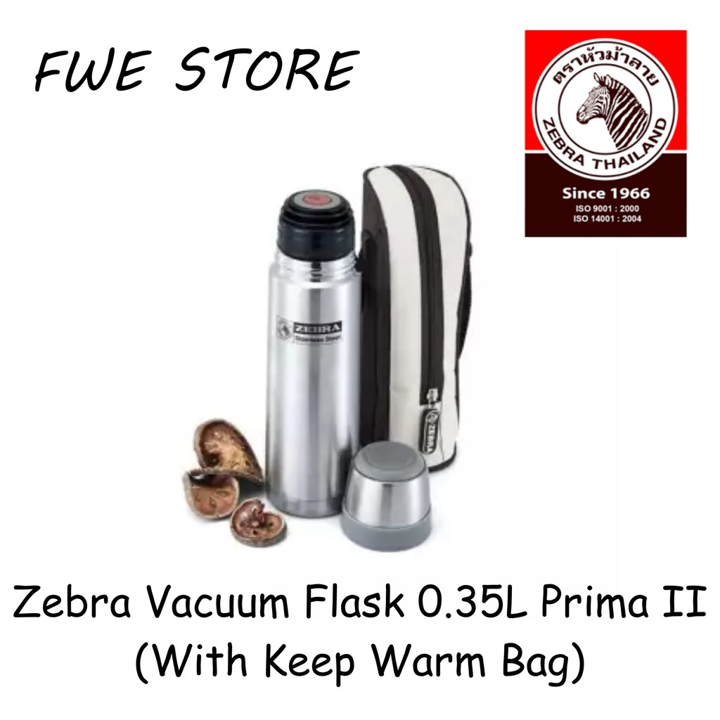 (100 Original) Zebra Stainless Steel Vacuum Flask Prima II With Keep