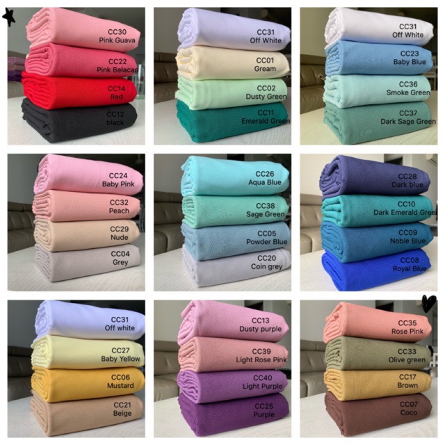 0.5m by meter kain como crepe kain pasang crepe heavy