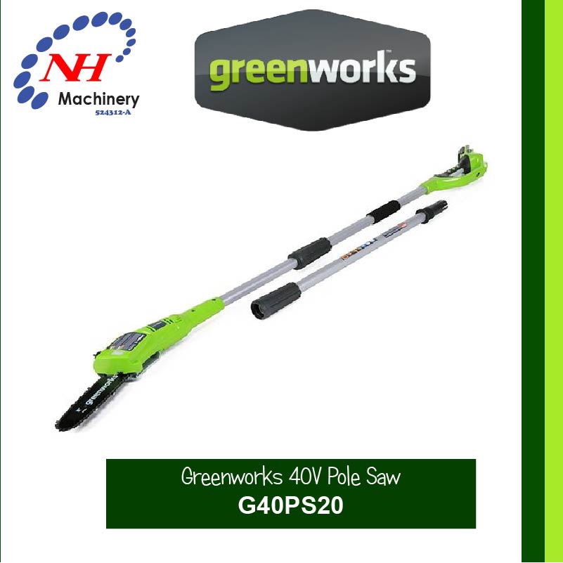 Greenworks G40PS20 40V Pole Saw Shopee Malaysia