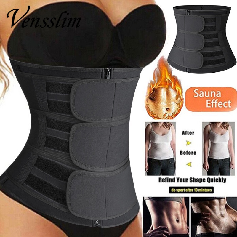 Vensslim Women Waist Trainer Belt Waist Trimmer Slimming Belly Neoprene Body Shaper Sports Girdles Workout Compression Shapewear