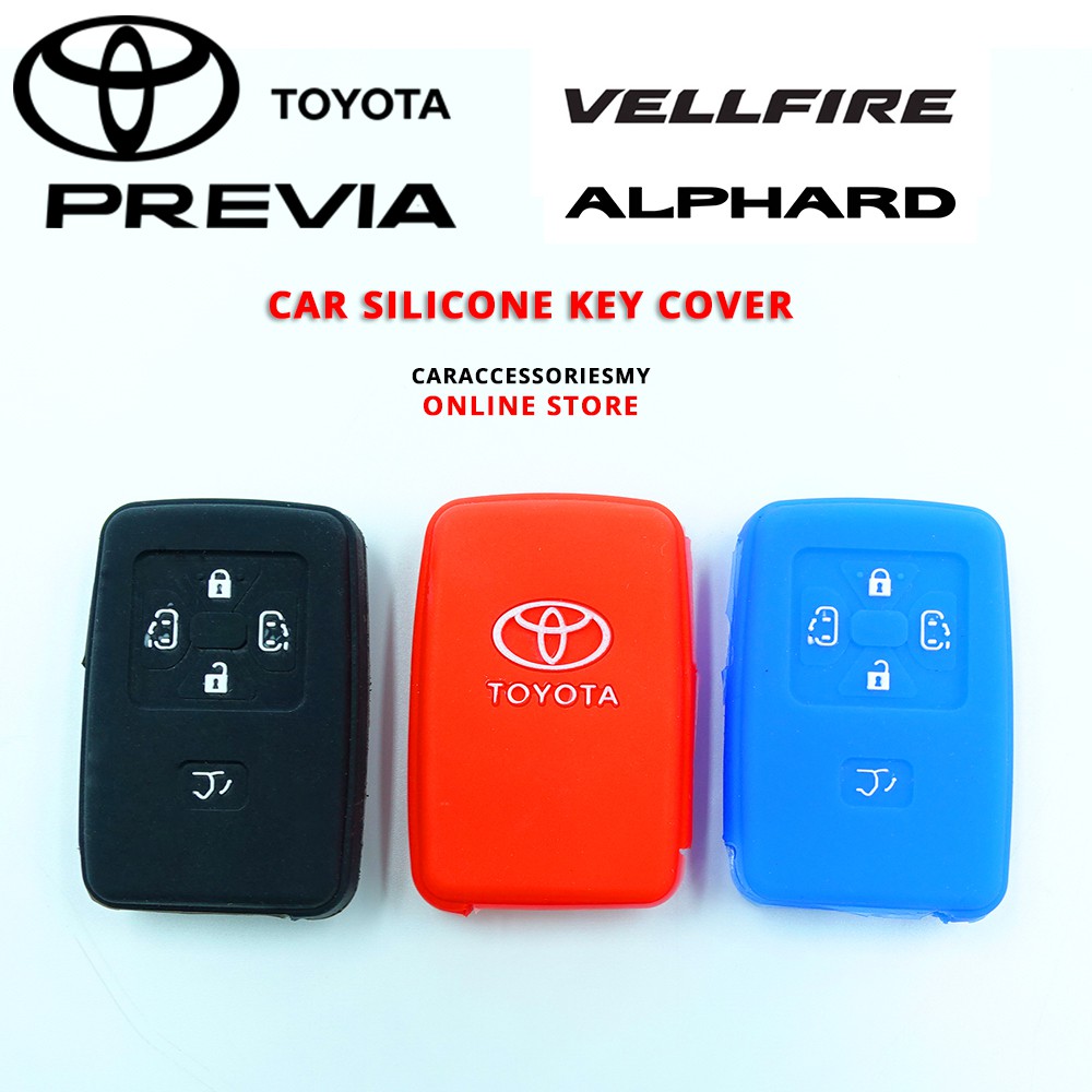 Toyota ALPhard/Vellfire/Estima 4Buttons Keyless Remote Silicone Car Cover