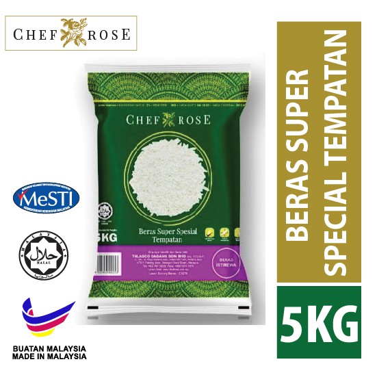 Chef Rose Beras Super Special 5kg Tempatan Malaysia