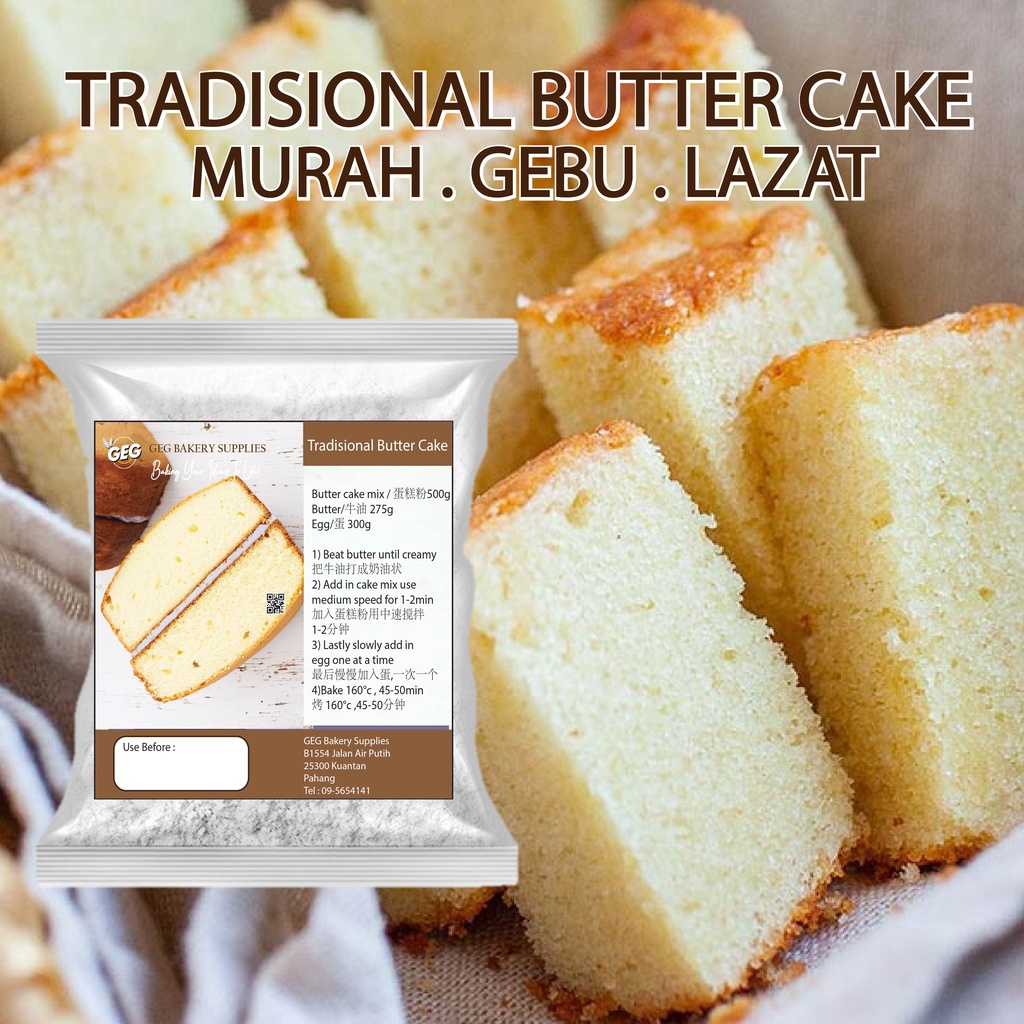 GEG Bakels Butter Cake Mix 500g Kek Butter Shopee Malaysia