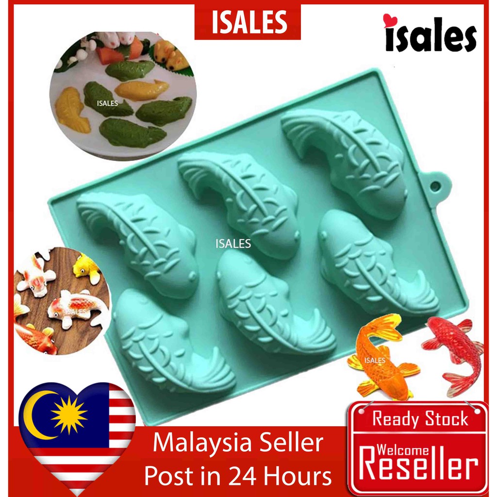 ReadyStock ISALES Gold Fish Carp Design Silicone Chocolate ...