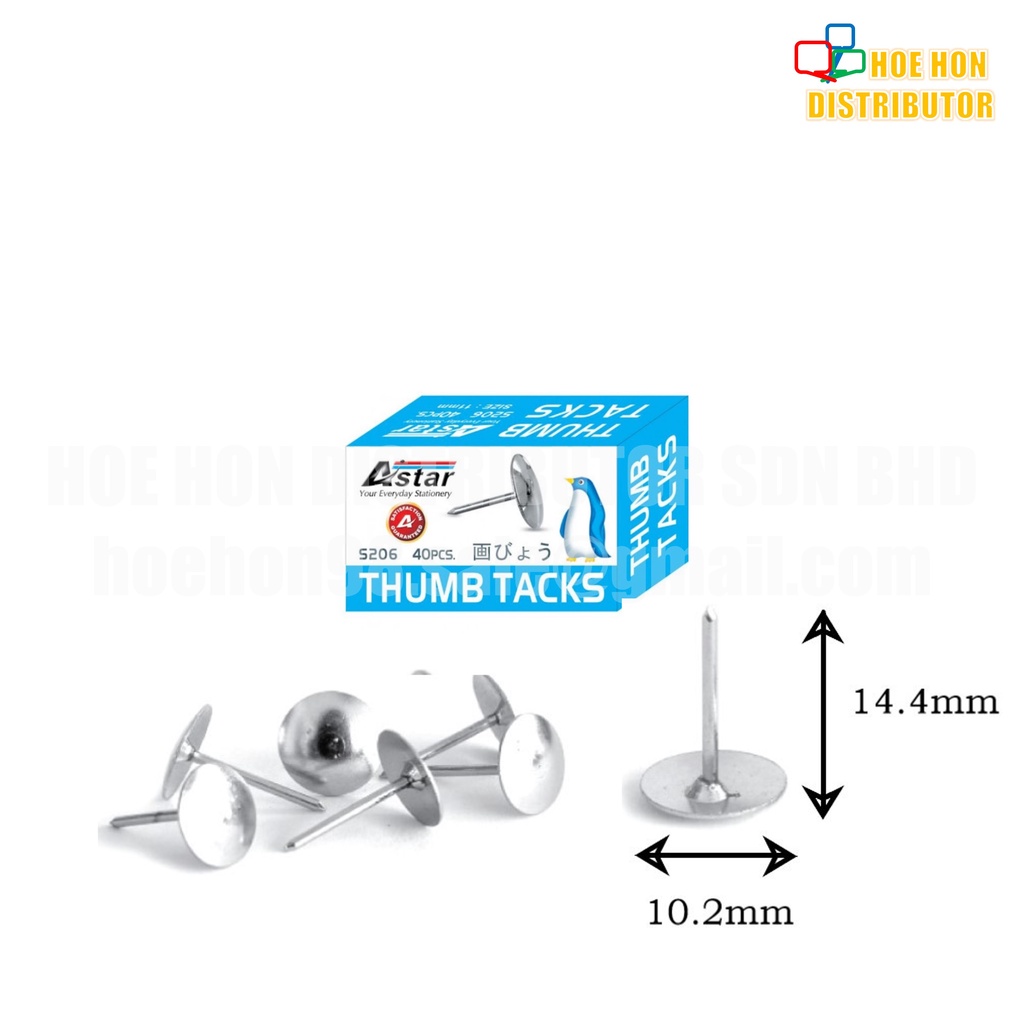 Astar Long Length Pin Thumb Tack / Thumbtack / Paku Tekan S206 40pcs