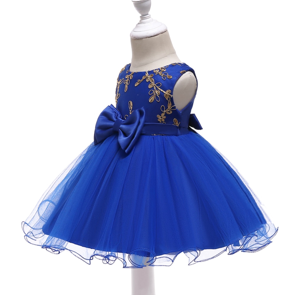 blue christening dress