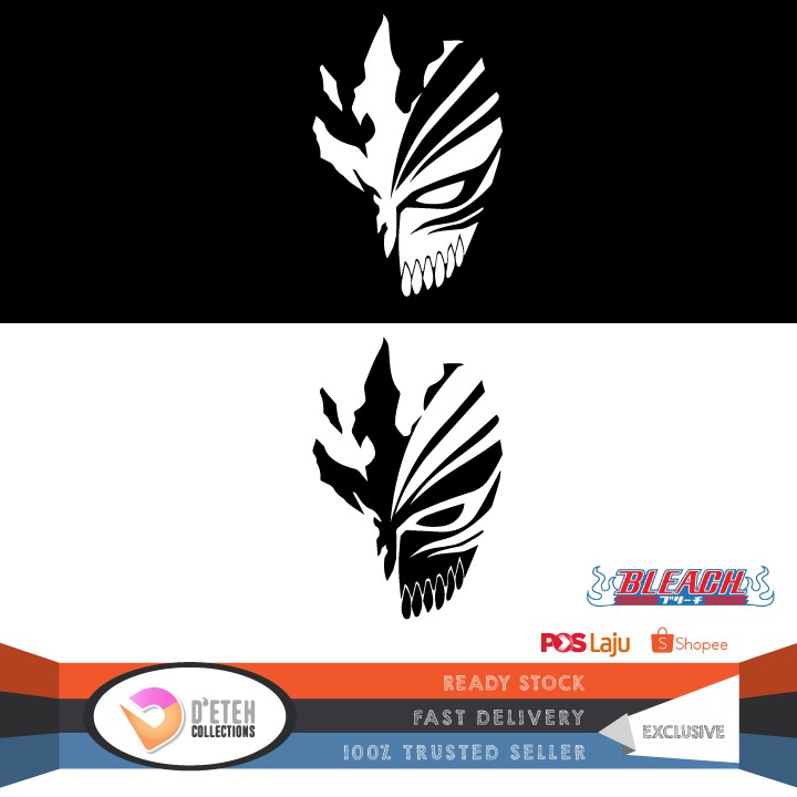 Bleach Kurosaki Ichigo Hollow Mask Vinyl Decal Sticker Shopee Malaysia