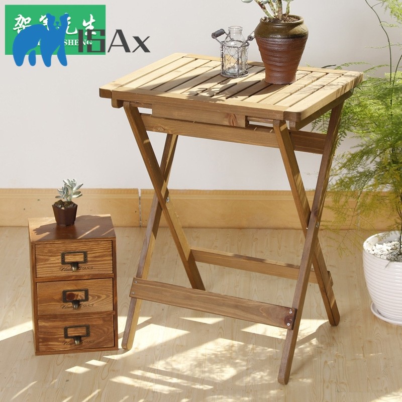 ISAx_Leisure folding solid wood small folding table outdoor balcony