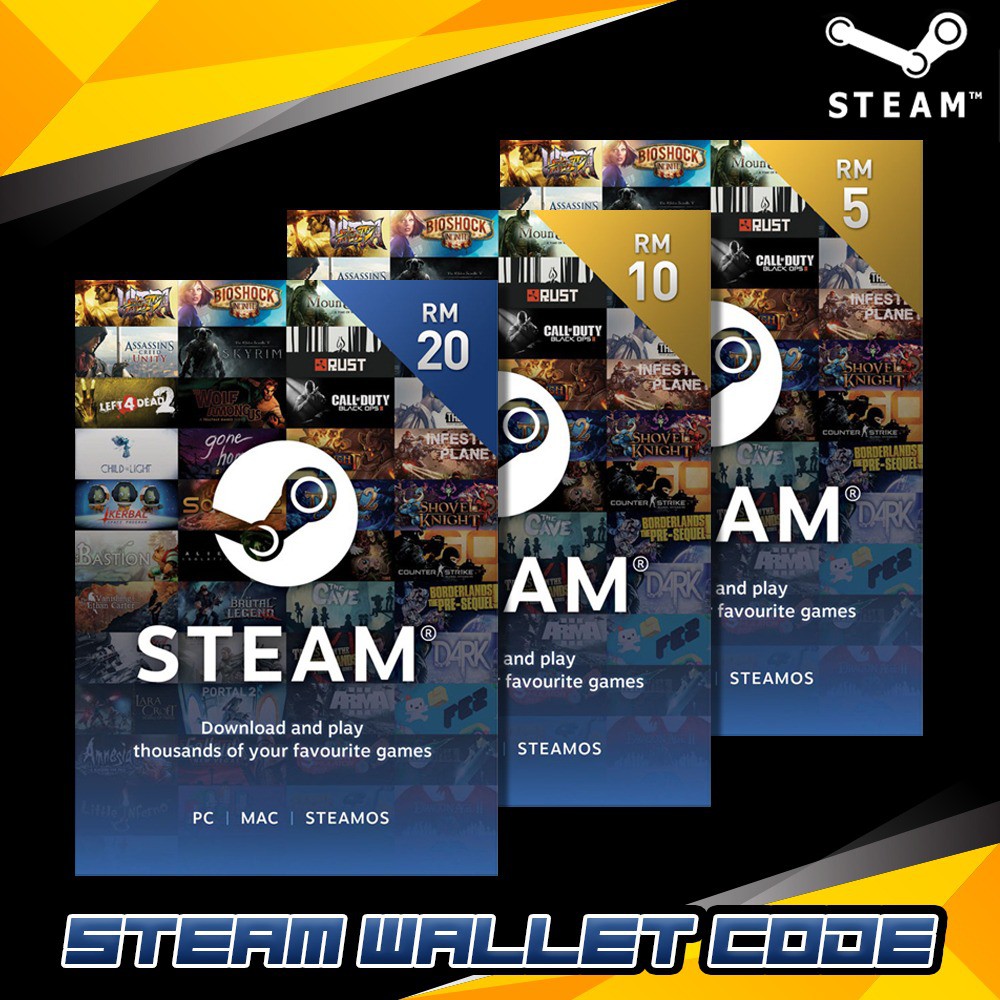 Steam Wallet Code (ORIGINAL PRICE, INSTANT CODE) | Shopee Malaysia