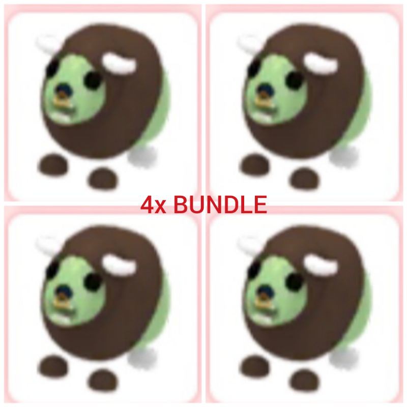 Adopt Me 4x Bundle Pack Zombie Buffalo Making Neon Shopee Malaysia - details about roblox adopt me zombie buffalo ultra rare rideable flyable