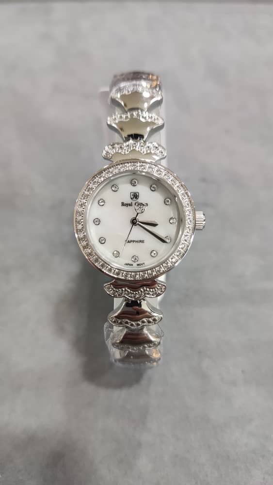 Royal Crown Crystal Bracelet Watch 2608S-SS-1M