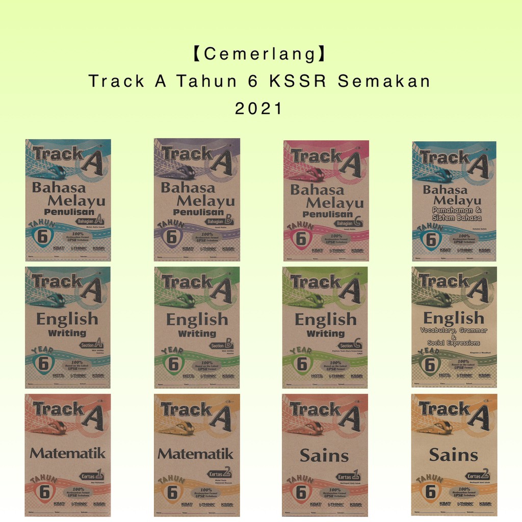 【Cemerlang】Buku Latihan: Track A Tahun 6 KSSR Semakan 2021 ...