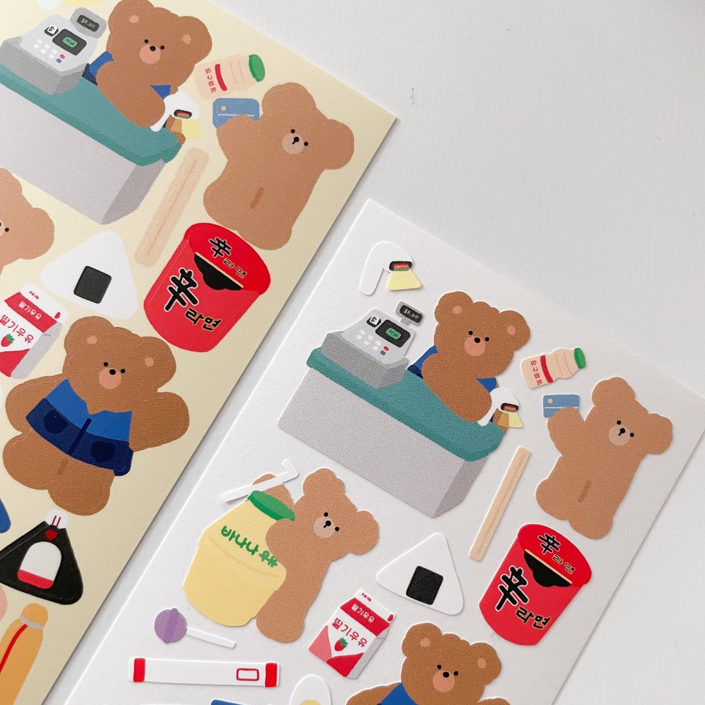 Bear Tree] Convenience Store Song Seal Sticker | Shopee Malaysia