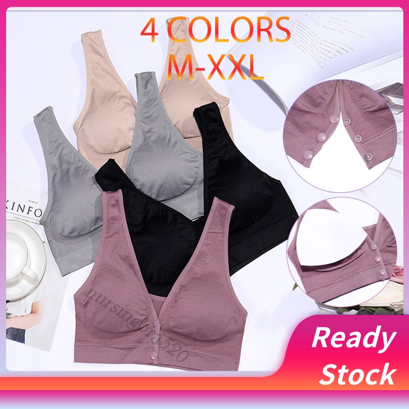 Angel Mommy Women Seamless Nursing bra Gathered Sport bra Front Buckle