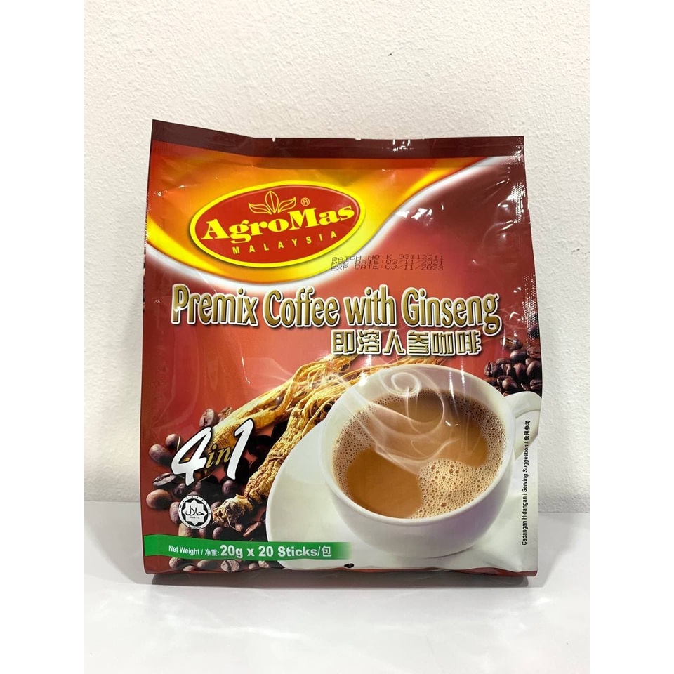 Kopi Pracampur dengan Ginseng Agromas | Shopee Malaysia