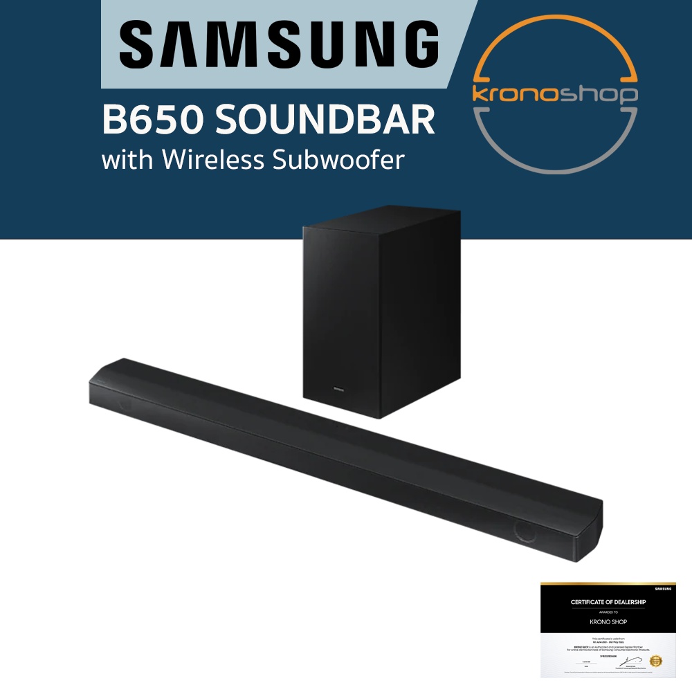 [2022 NEW] Samsung B650 430W Soundbar With Wireless Subwoofer HWB650 HW