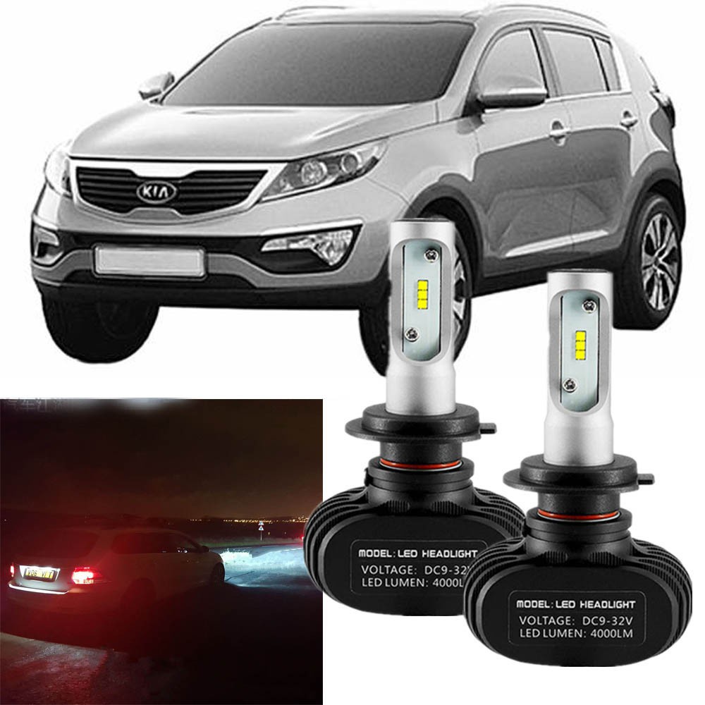 FOR KIA SPORTAGE 2011-2015 H7 Headlight CONVERSION Kit LED Bulbs 6000K WHITE FOR KIA SPORTAGE 2011-2015 H7 Headlight CONVERSION Kit LED Bulbs 6000K WHITE