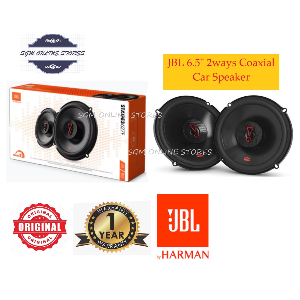 JBL Stage3 627F - 6.5inch (160mm) 2ways Coaxial Car Speaker | Shopee ...