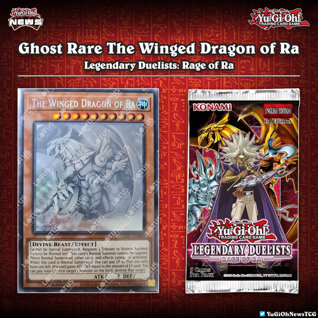 YuGiOh TCG Legendary Duelists Rage of Ra Booster Pack 1st Edition 