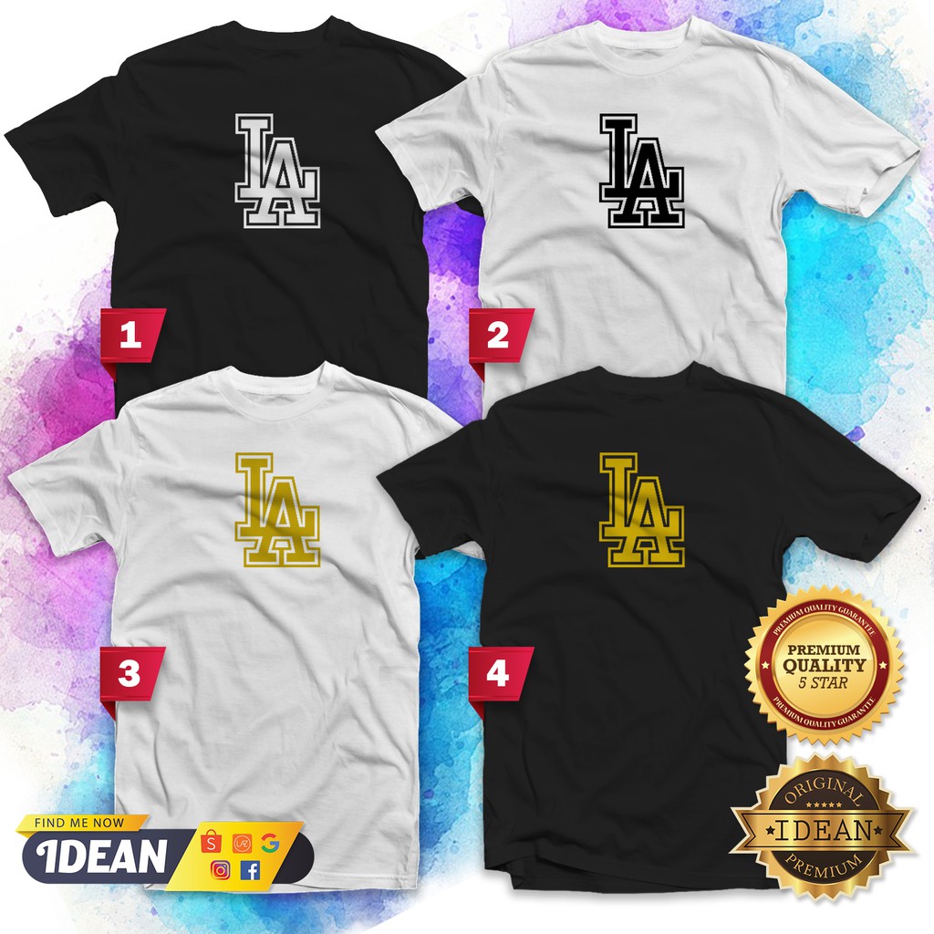 LA Los Angeles T Shirt Men Women Cotton Streetwear baju Tshirt Brand Sleeve Neck Apparel Tee Wear Clothes Clothing PRINT