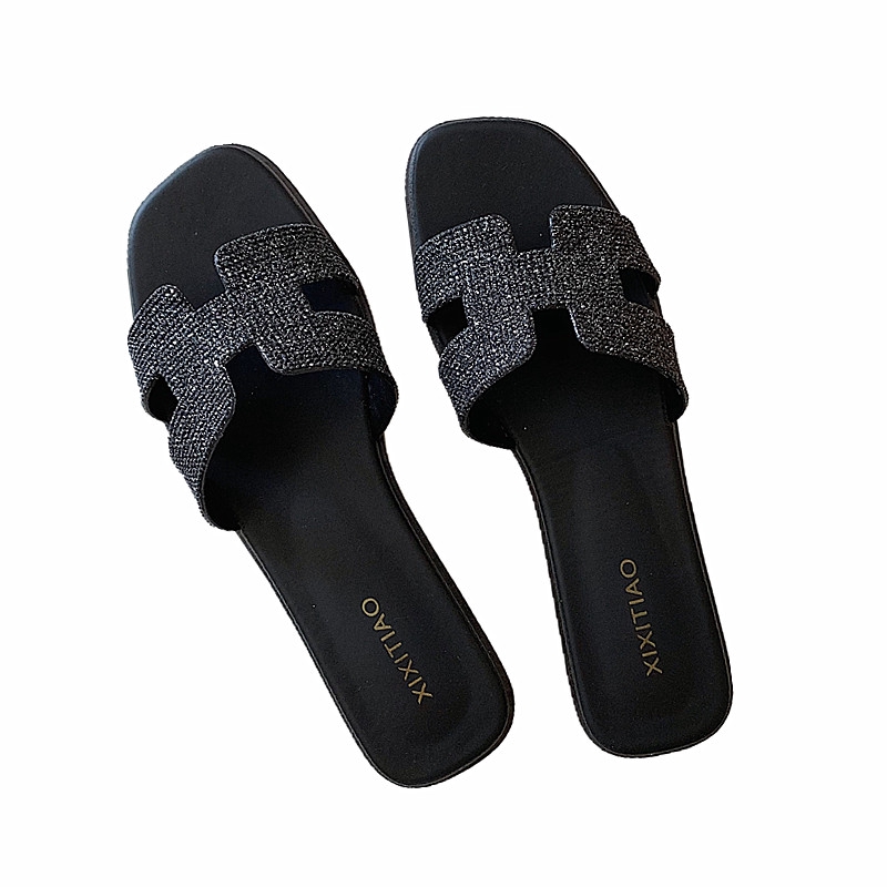 rhinestone h sandals