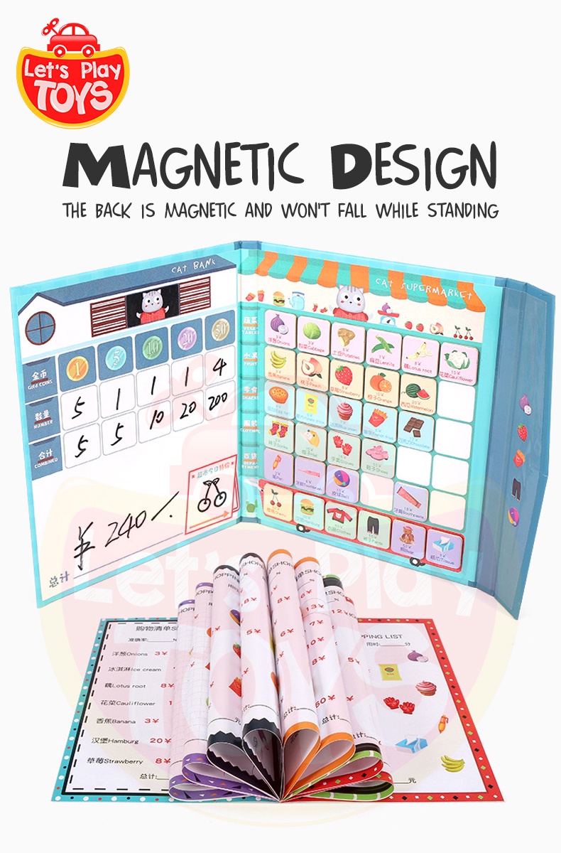 Shopping List Board Game for Kids Educational Memory Family