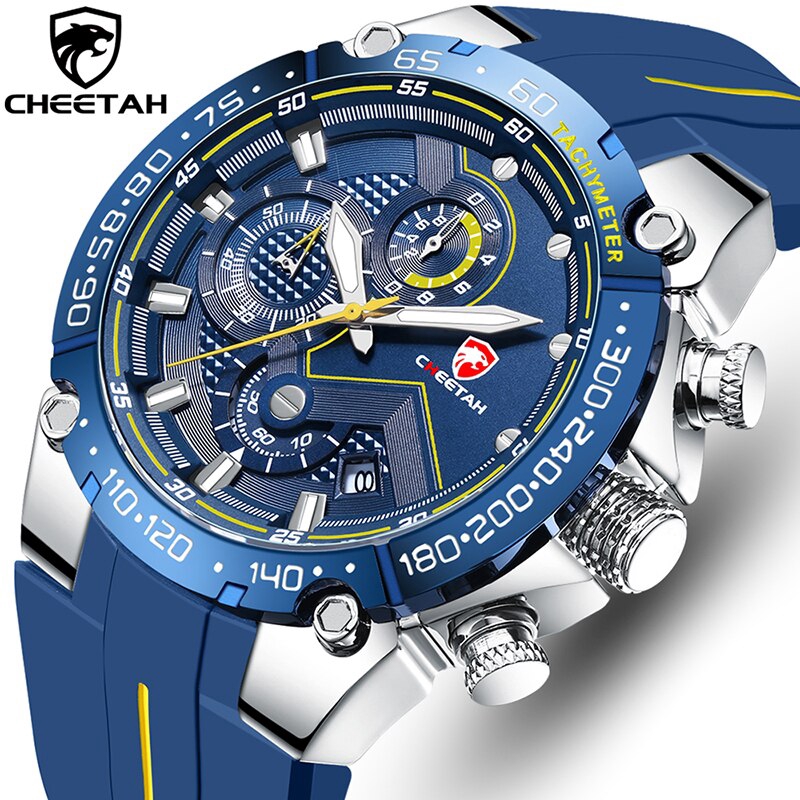 CHEETAH Men Luxury Brand Waterproof Watch Sports Chronograph Quartz Clock Shopee Malaysia