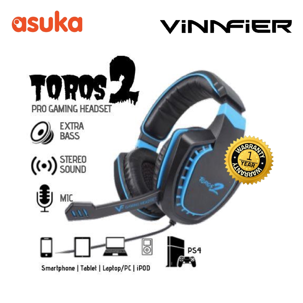 Vinnfier TOROS 2 Gaming Headphone Gaming Headset / Plug Type : 3.5mm / Gaming / For Gamer
