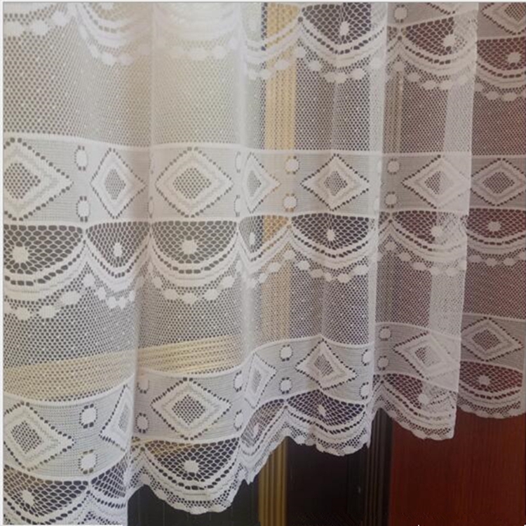 Embroidery White Lace Sheer Curtains Valance Window Tulle Curtains