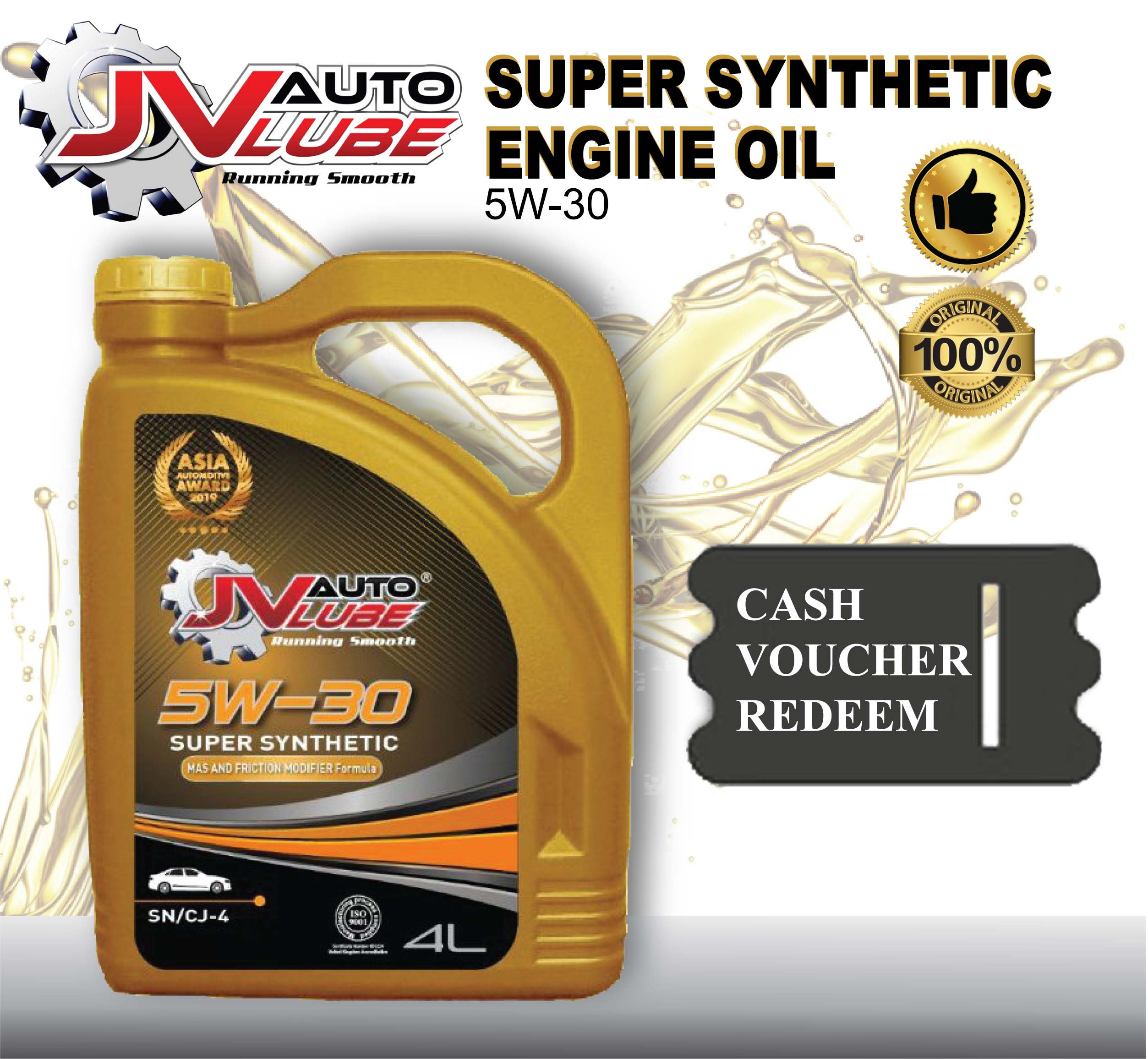 ( Cash Voucher Redeem ) JV Auto Lube - Engine Oil 5W-30 Original