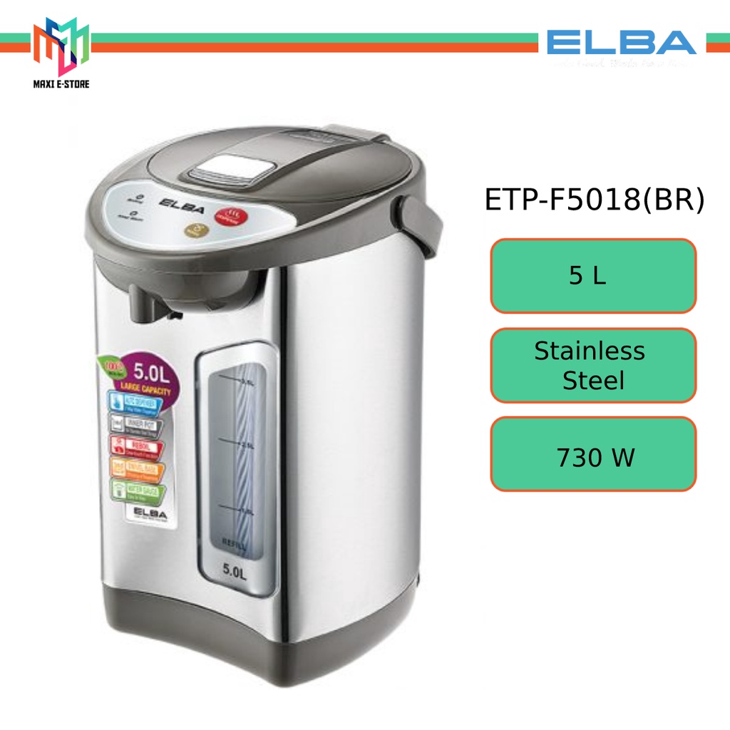 Elba ETPF5018(BR) 5.0L Electric Thermo Pot with 2 Way Dispenser, Auto