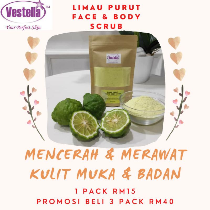 Spa whitening face and body scrub untuk memutihkan memudarkan parut dan