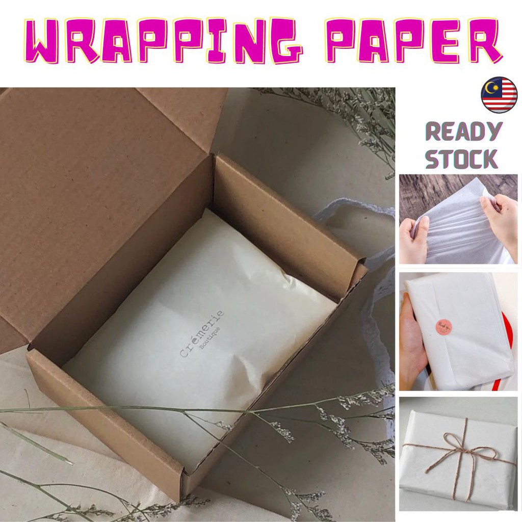 Sydney Wrapping Tissue Paper (50pcs) (5 Sizes) Kertas Pembalut Hadiah Plain White Paper Packaging Paper Jewellery雪梨纸 包装纸