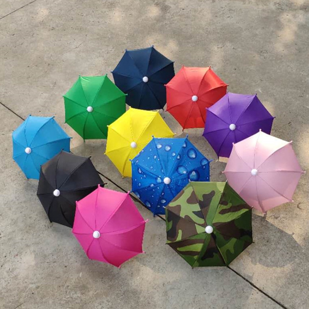 Mobile Phone Holder Portable Umbrella Mini Parasol Alloy Motorcycle Red Plastic Rainproof Blue Lovely Decoration Camouflage Green Black Unique Outdoor Supplies Sun Shade Bicycle