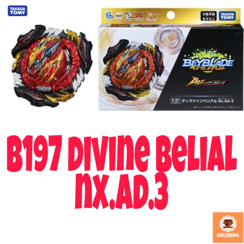 ORIGINAL TAKARA TOMY BEYBLADE B-197 DIVINE BELIAL NEXUS ADVENTURE 3 ...