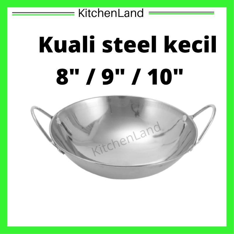 Kuali Steel kecil  Small Steel Wok  8 9 10 Shopee Malaysia