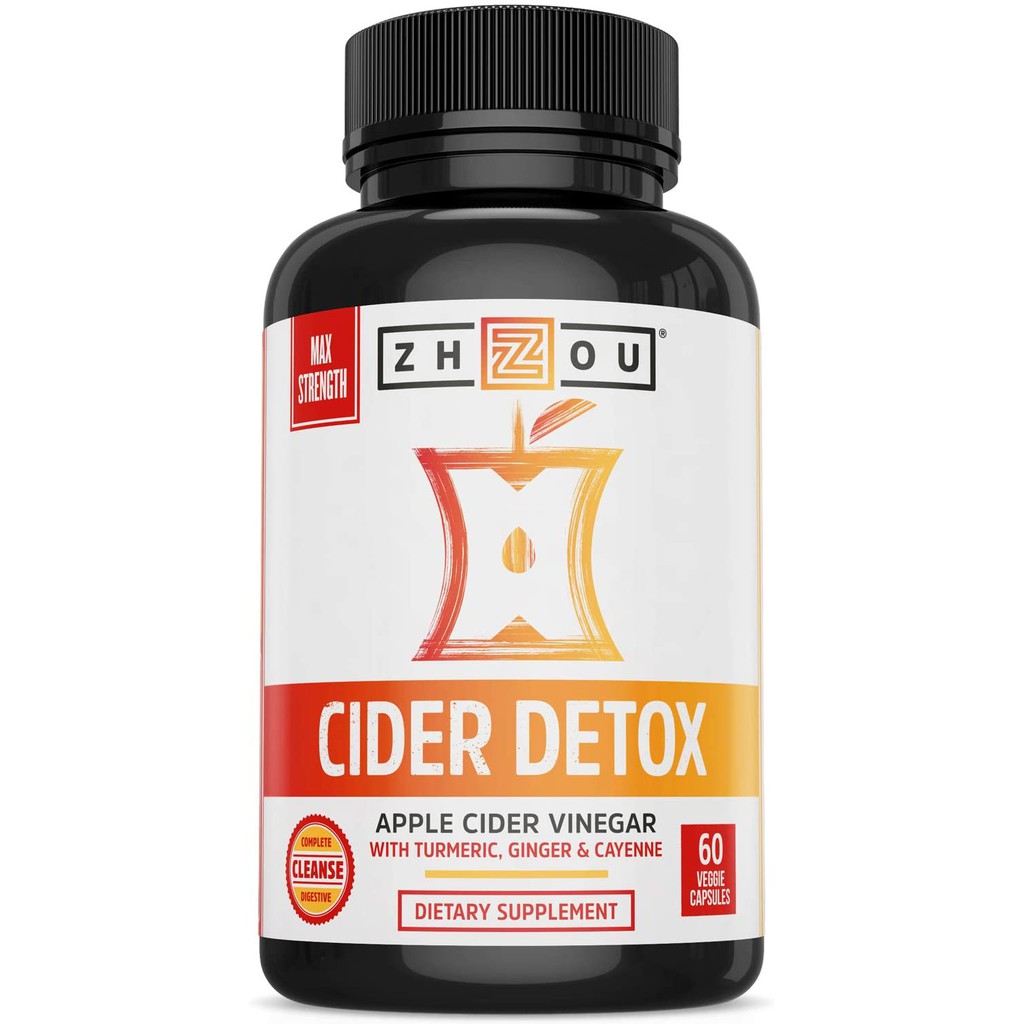 Zhou Nutrition Cider Detox Apple Cider Vinegar Capsules Ginger