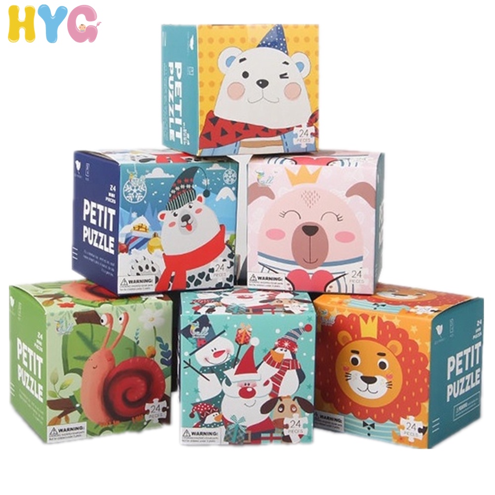 HYG 20 Styles 24 pcs puzzles (1 style has 24 pieces) 24 pieces jigsaw puzzles educational toys for children jigsaw puzzles