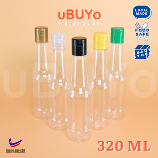 Sauce Bottle with flip top cap / Botol Sos / Honey Bottle / Botol Madu / Syrup Bottle / Botol Sirap 320ml