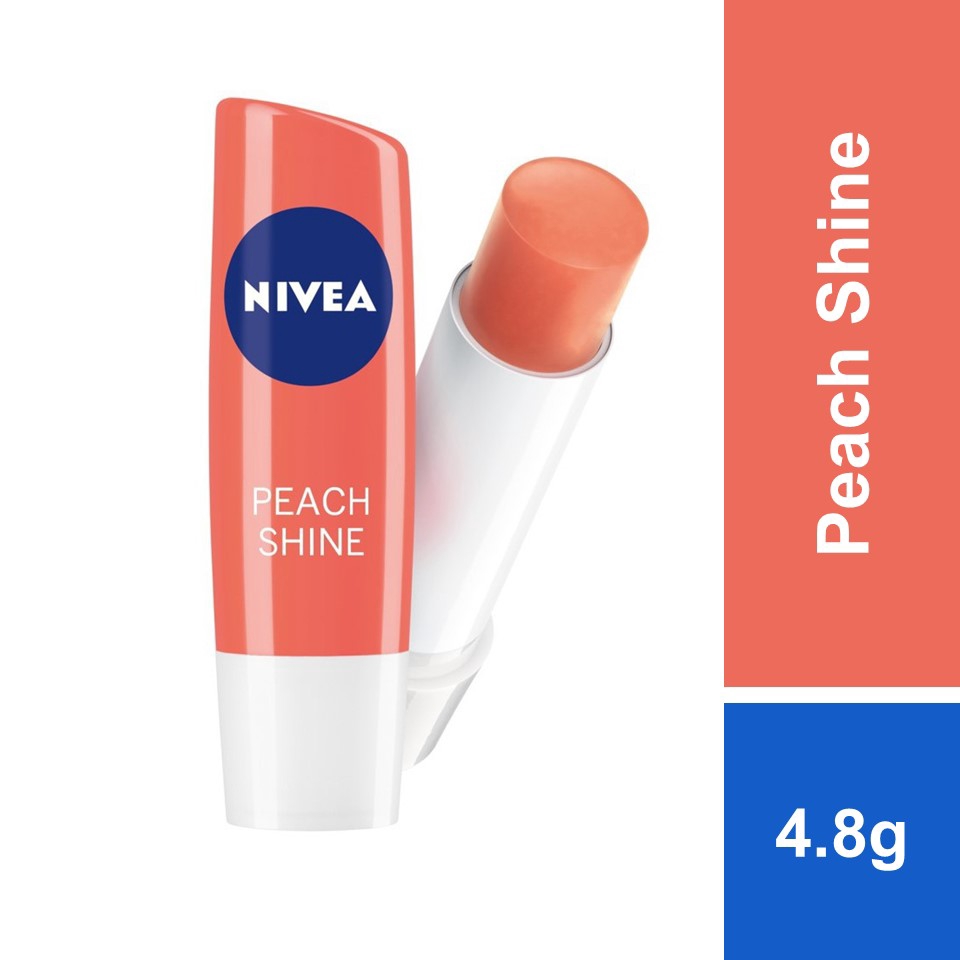 NIVEA Lip Care Caring Lip Balm Peach Shine (4.8g) Shopee Malaysia