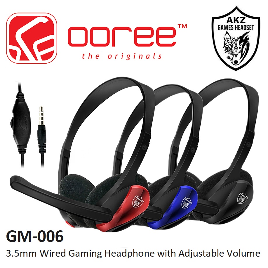 AKZ GM006 3.5MM WIRED GAMING HEADSET ADJUSTABLE HEAD BEAM, MICROPHONE
