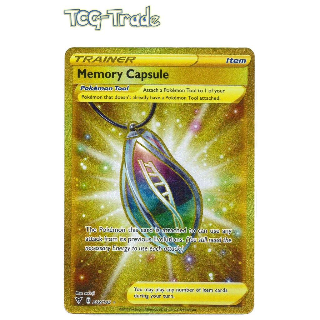 Pokemon Tcg Singles Ss4 Vivid Voltage 2 185 Memory Capsule Gold Secret Rare Trainer Item Shopee Malaysia