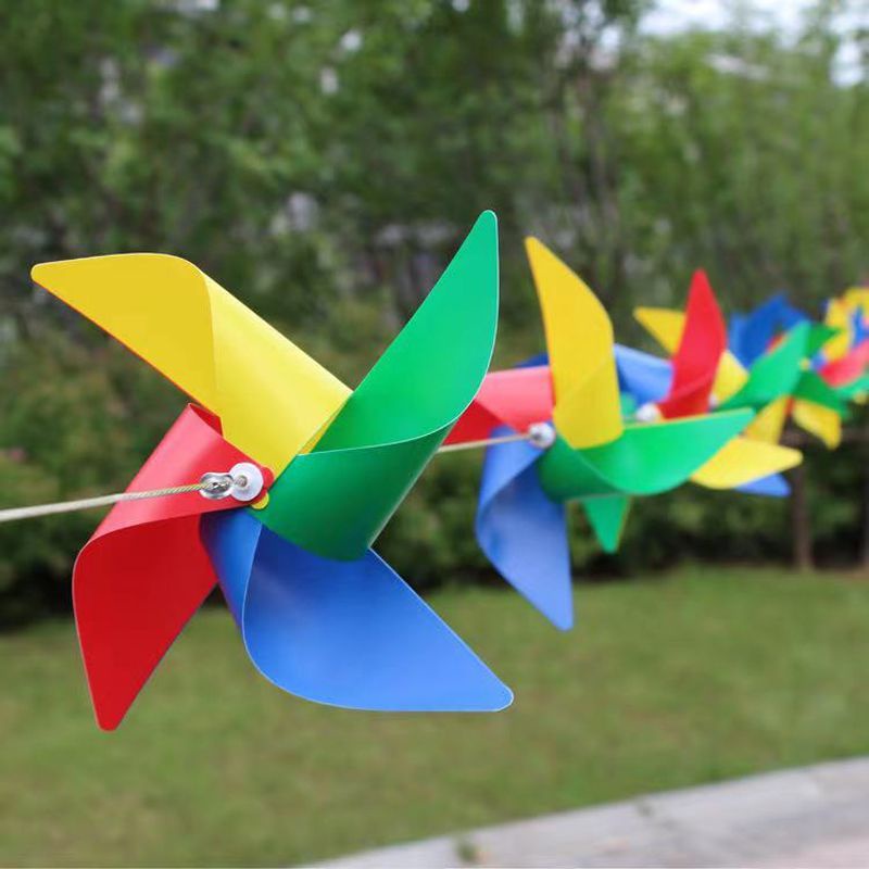 Colorful Spinner Wind Windmill Garden Yard Outdoor Decoration 七彩色小风车 户外装饰 景区旋转挂绳风车91