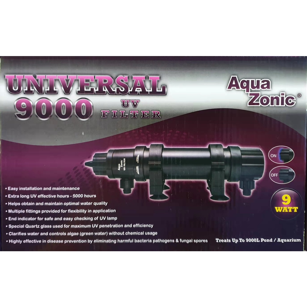 Aqua Zonic UV9000 super universal UV Filter9w for tanks of ponds