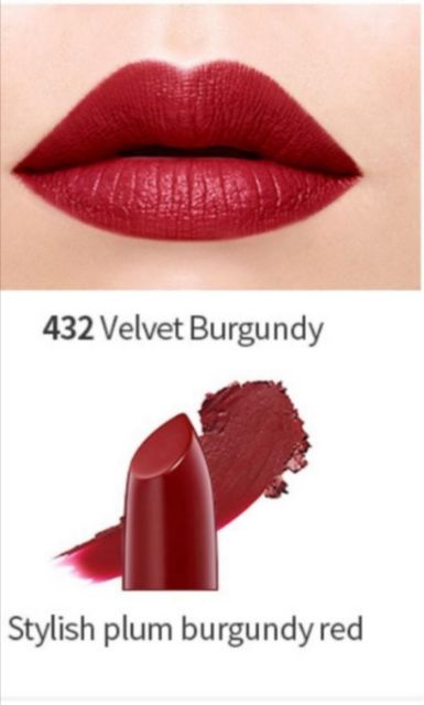 burgundy velvet lipstick