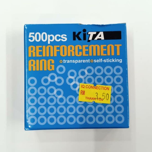 KITA Pelekat Sticker Pengukuh Lubang Kertas | Reinforcement Ring (500pcs x 2 box) TKRR-500