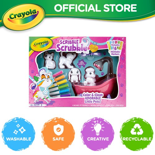 crayola scribble scrubbie pets scrub tub playset